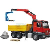 Preview Mercedes Benz Arocs Truck with Roll-Off Container, Clamshell Buckets and 2 Pallets