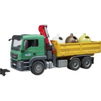 Preview MAN TGS Truck with 3 Glass Recycling Containers and Bottles