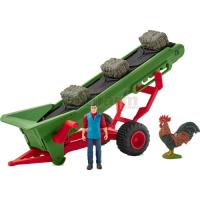 Preview Hay Conveyor with Hay Bales, Farmer and Cockerel
