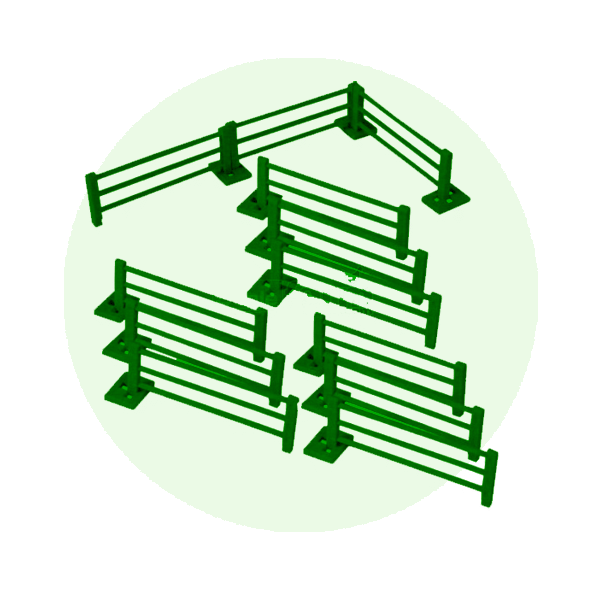 Farm fencing, walling and railings