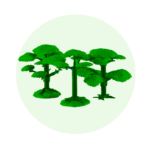 Farm fields, hedges, plants and mats