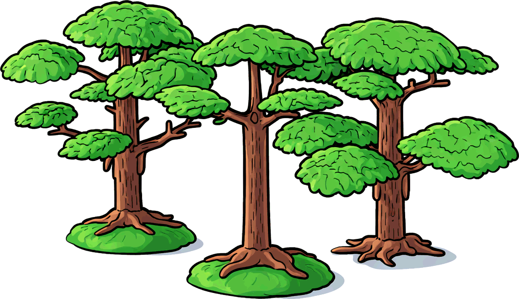 Farm fields, hedges, plants and mats