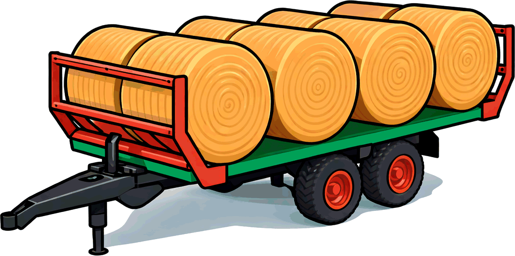 Bale and hay trailers