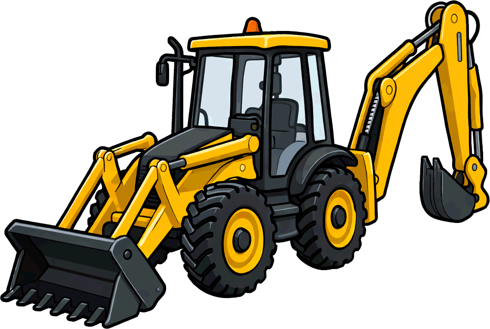Scale model backhoe loaders
