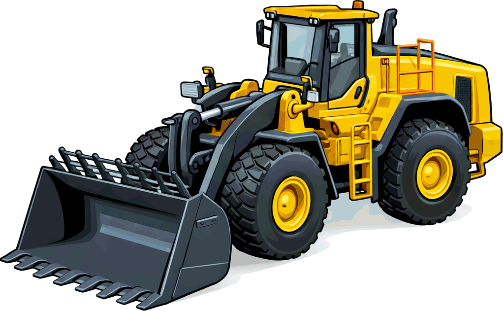 Scale model front loaders