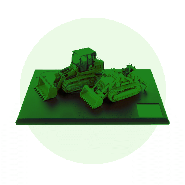 Scale model construction vehicle sets