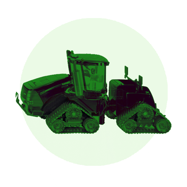 Scale model tractors with tracks