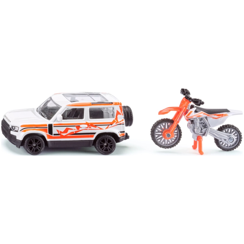 Land Rover Defender with KTM 450 SX-F Motorbike