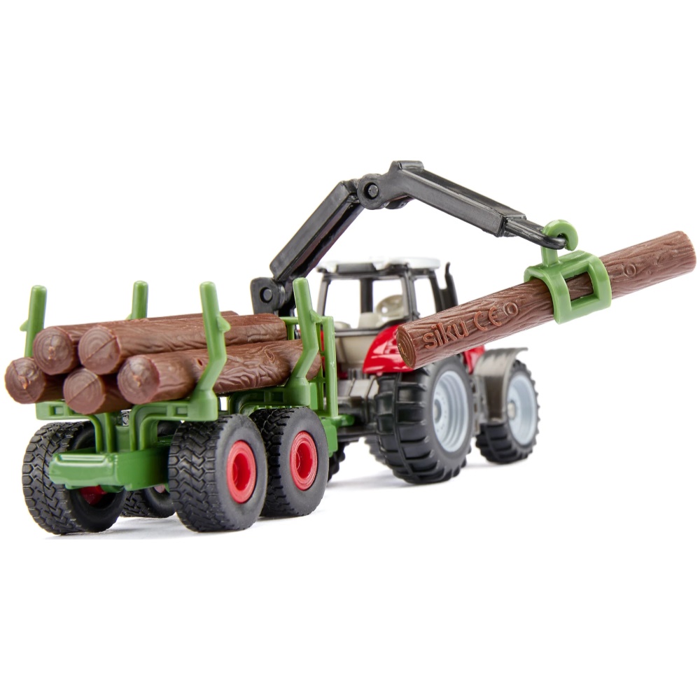 Massey Ferguson Tractor and Forestry Trailer with Grab - Image 2