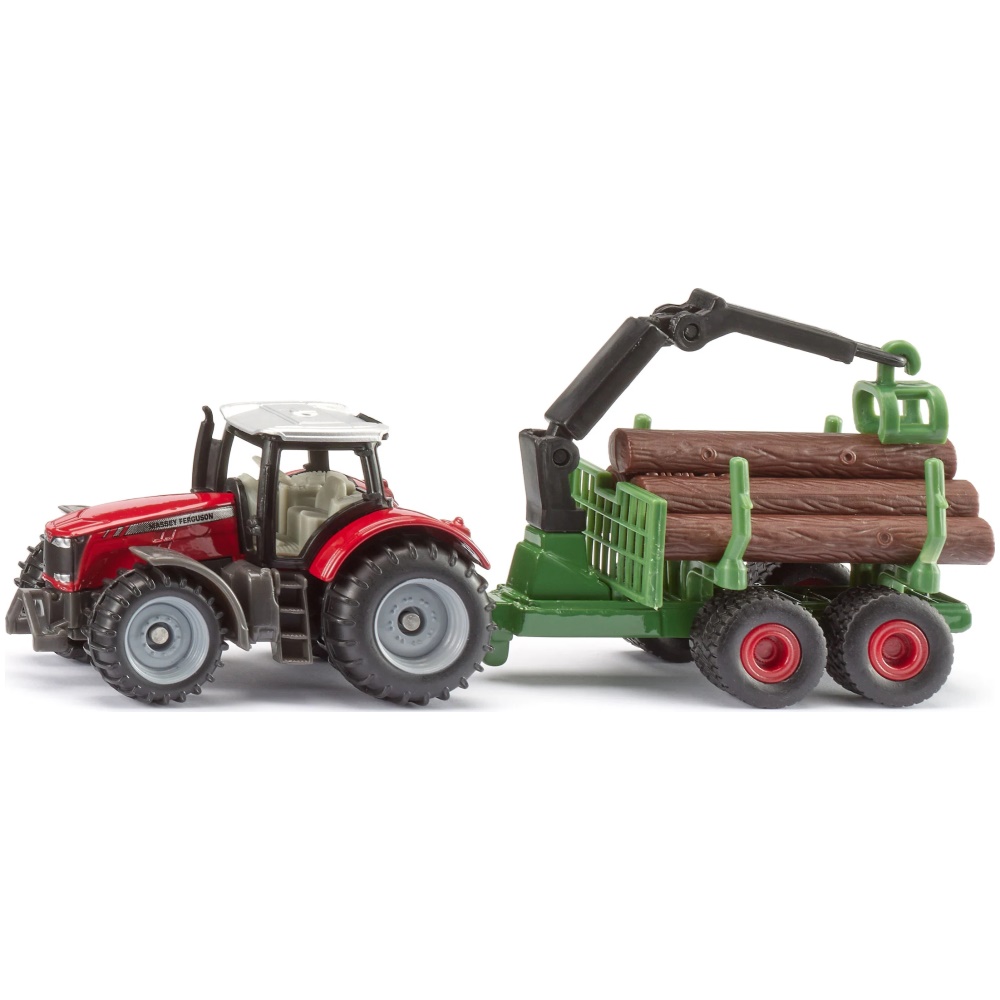 Massey Ferguson Tractor and Forestry Trailer with Grab