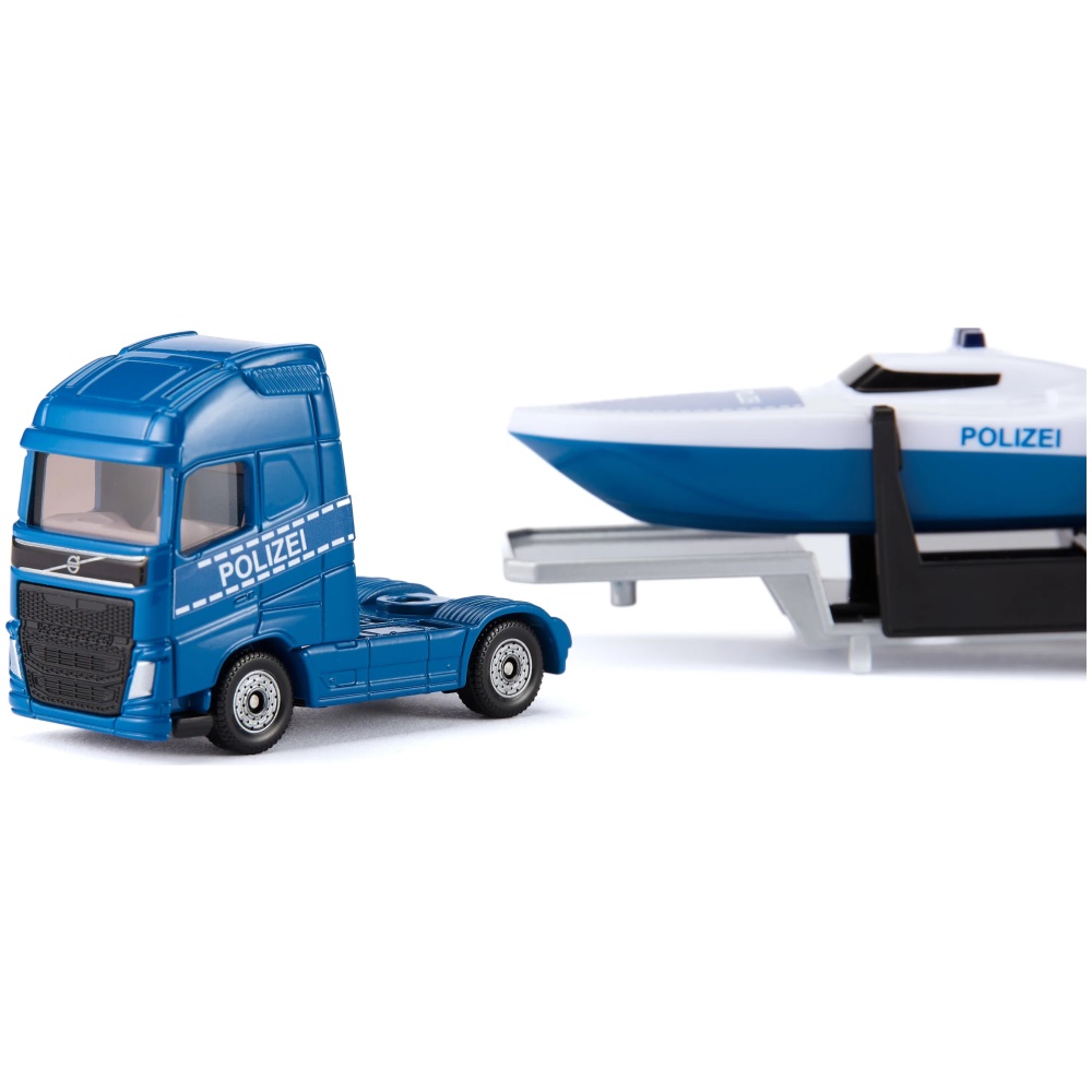 Volvo Truck with Low Loader and Speedboat - Polizei - Image 2