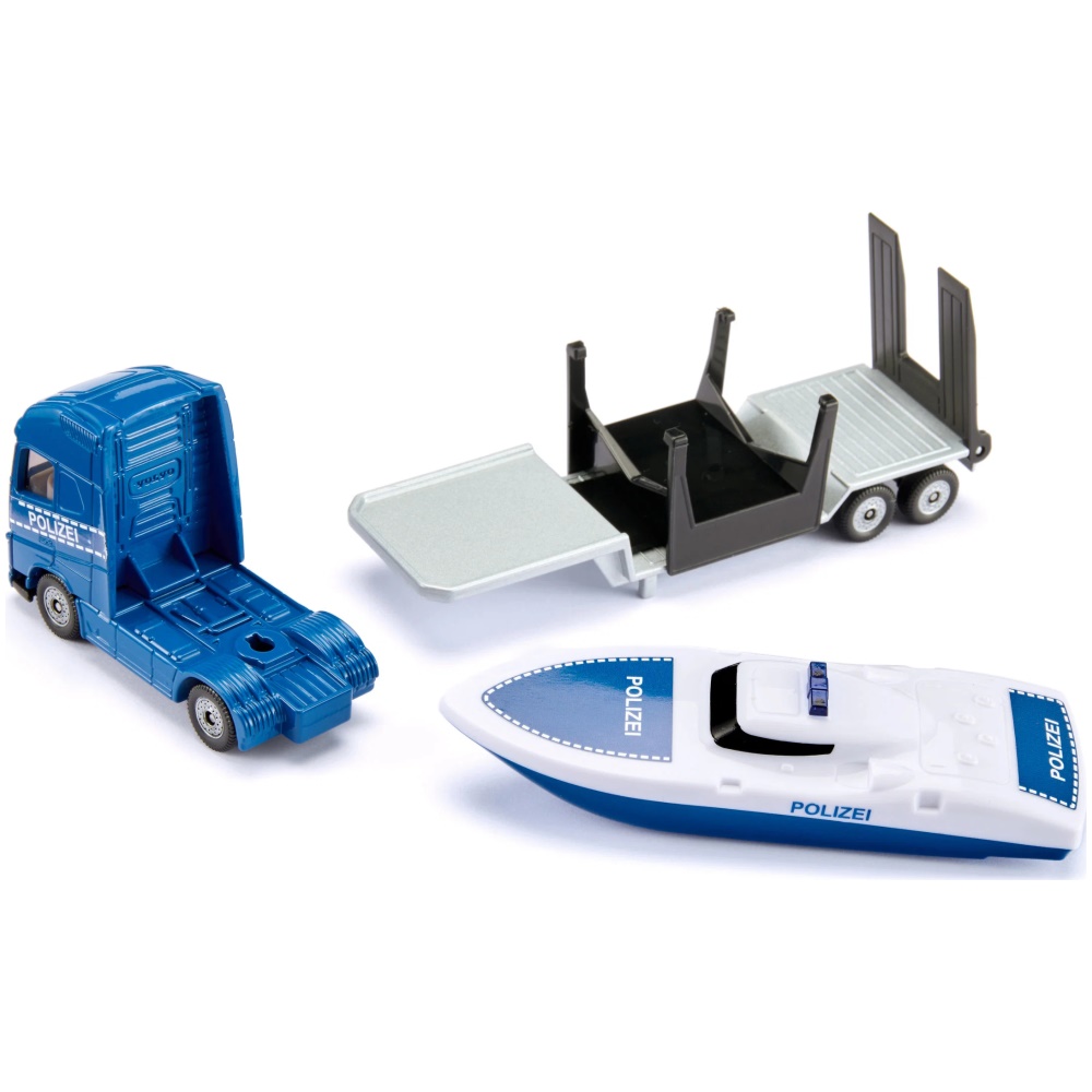 Volvo Truck with Low Loader and Speedboat - Polizei - Image 3