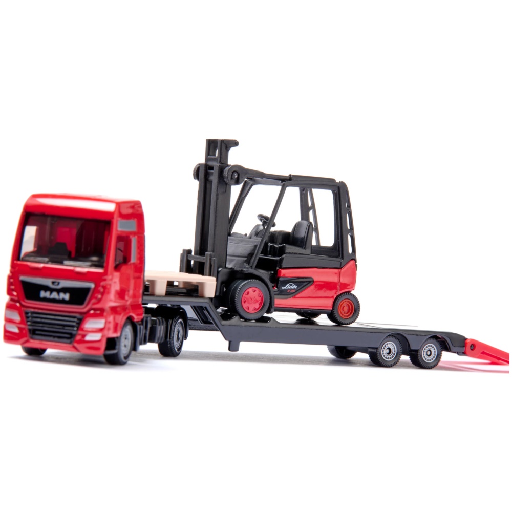 MAN Truck with Low Loader and Linde Fork Lift - Image 2