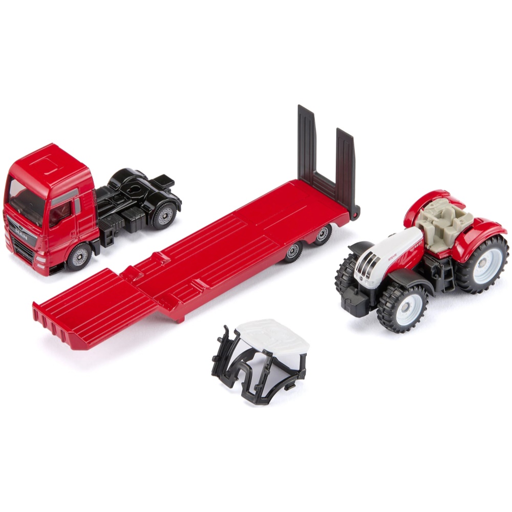 MAN Truck with Low Loader and Steyr CVT 6230 Tractor - Image 1