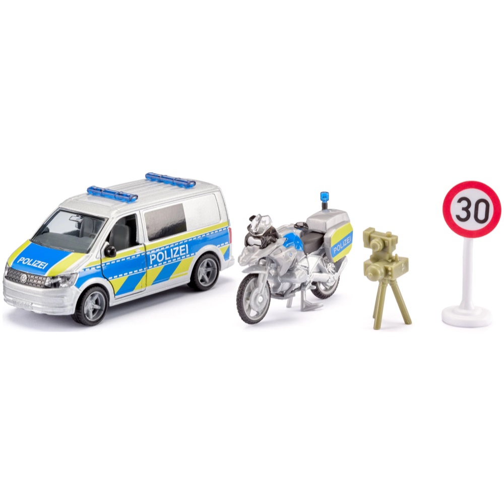 VW T6 with Police Motorbike and Safety Camera - Polizei
