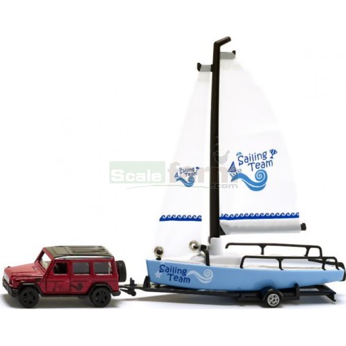Mercedes Benz AMG G65 with Sailing Boat and Trailer