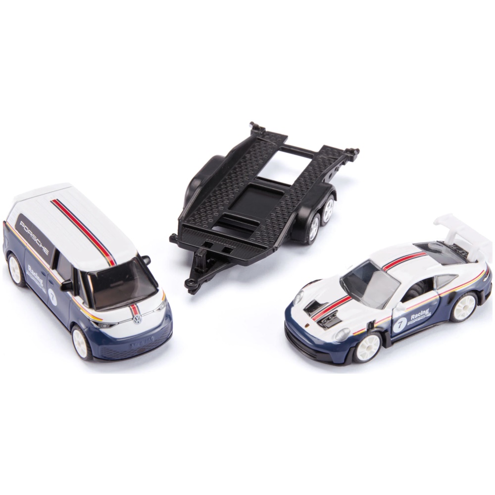 VW ID. Buzz with Trailer and Porsche 911 GT3 RS - Porsche Racing - Image 1