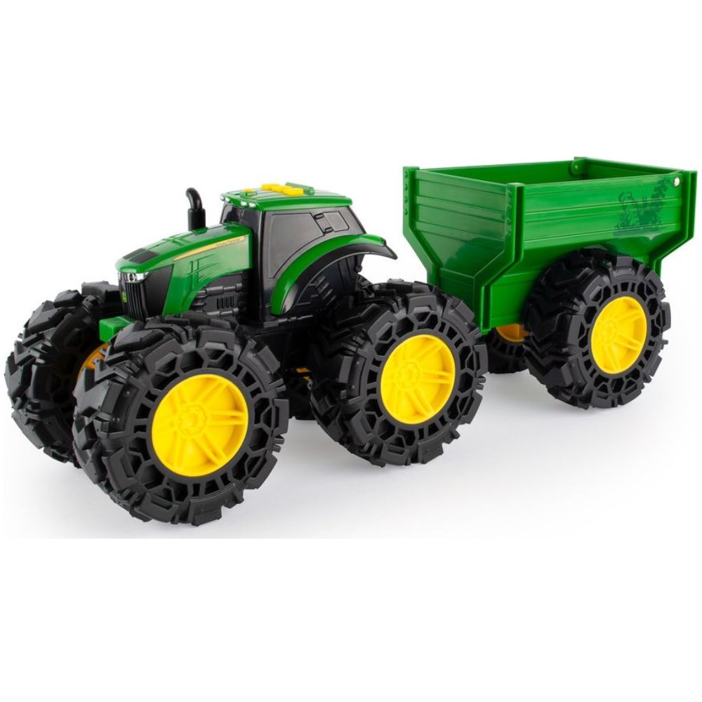 John Deere Monster Treads Lights and Sounds Tractor and Wagon