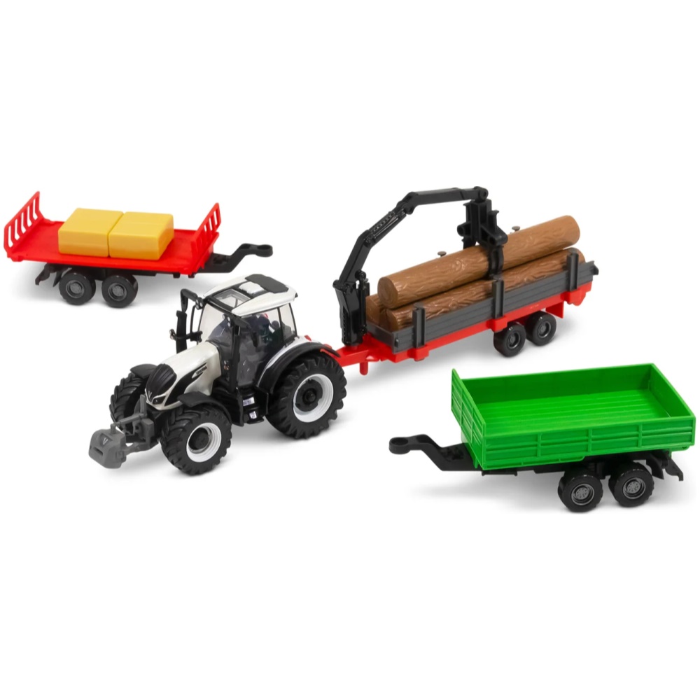 Valtra N174 Tractor with 3 Trailers - Image 1
