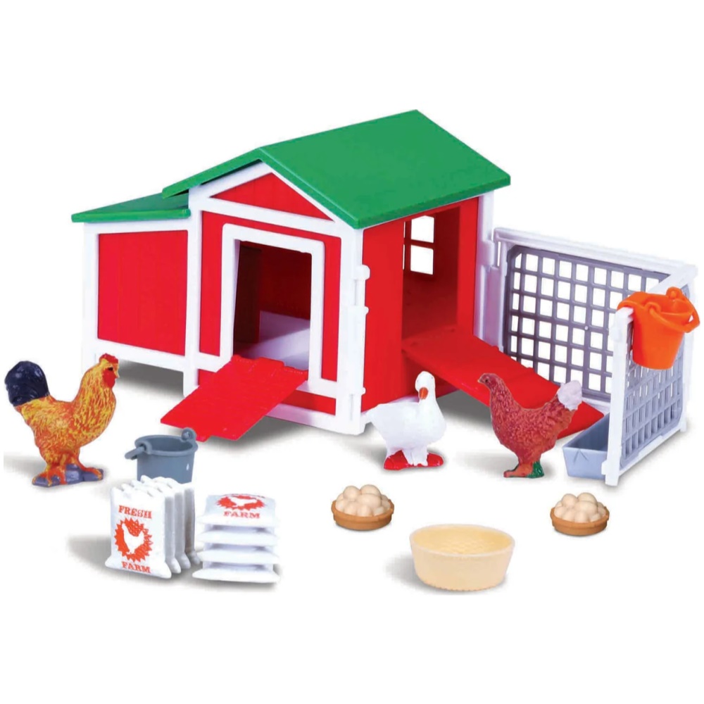 Chicken Coop Play Set with New Holland T7.315 HD Tractor - Image 1