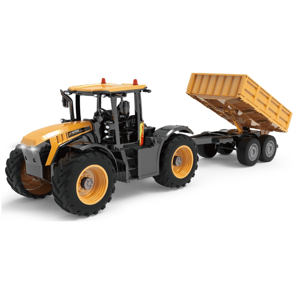 JCB Fastrac Remote Control Tractor with Tipping Trailer (RC Handset Included)
