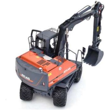 Atlas 185W Wheeled Excavator with Nokian Tyres and Standard Atlas Bucket - Image 3