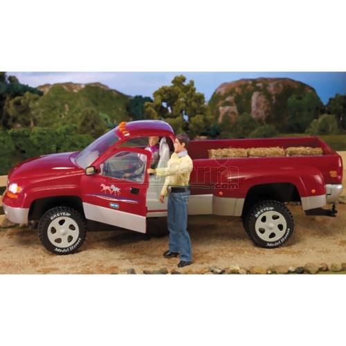 Dually Round Up Pick Up Truck - Red