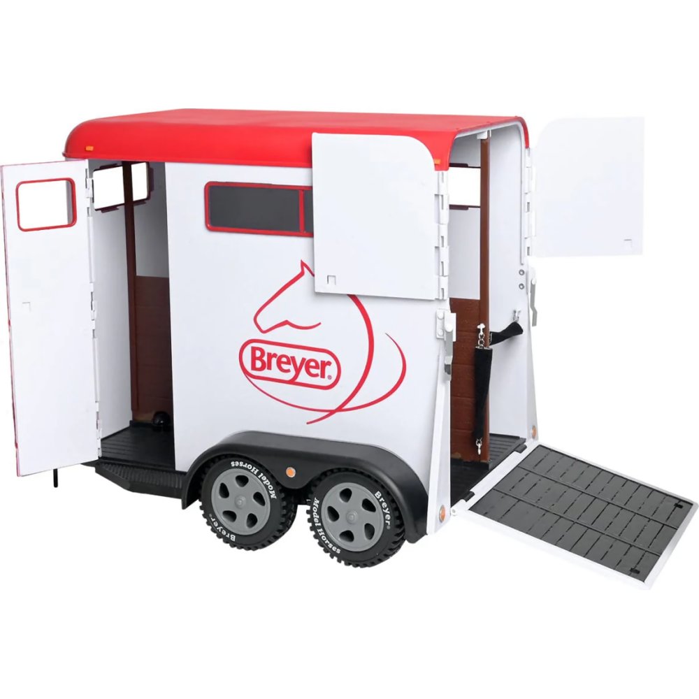 2 Horse Trailer - White/Red