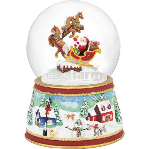 Santa's Sleigh Musical Snow Globe