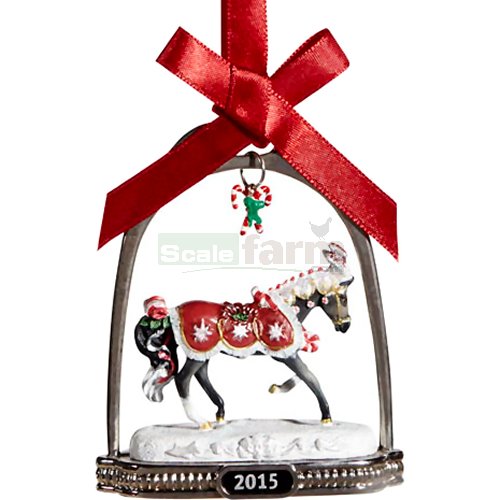 Peppermint Kiss - 2015 Holiday Horse Stirrup Ornament