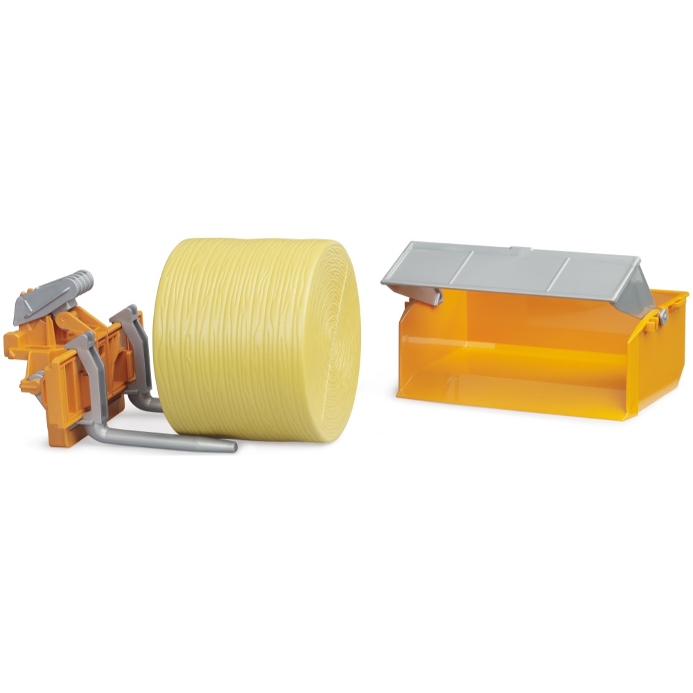 Tractor Dump Box with Forks and 1 Bale - Image 2