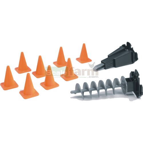 Hydraulic Ground Auger and 8 Cones