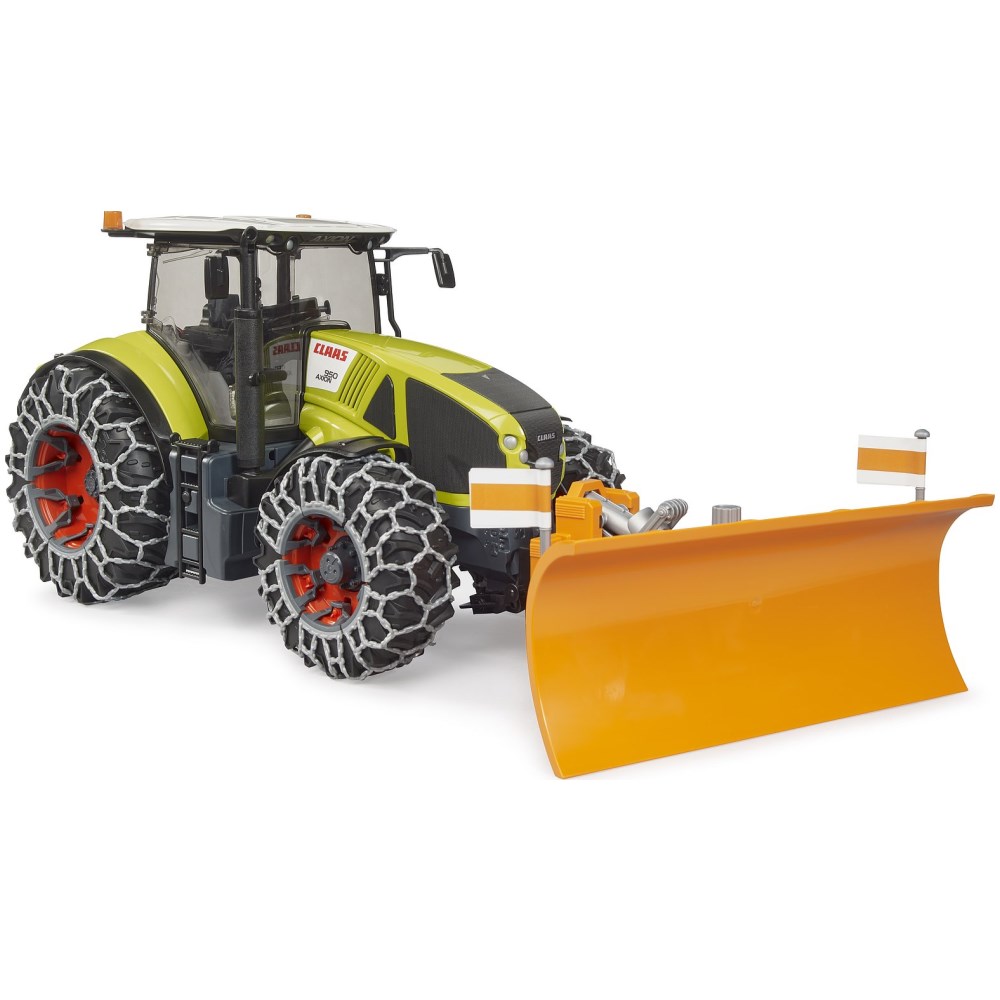 CLAAS Axion 950 Tractor with Snow Chains and Blade - Image 1
