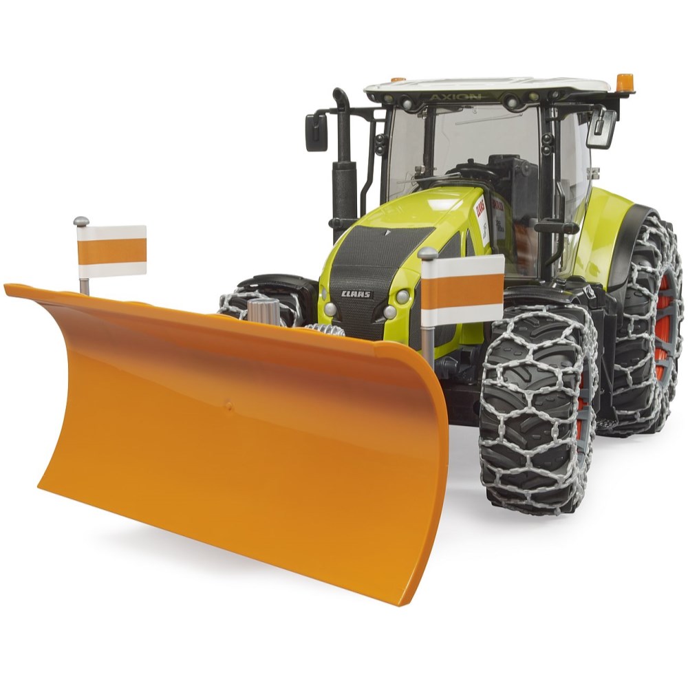 CLAAS Axion 950 Tractor with Snow Chains and Blade - Image 2