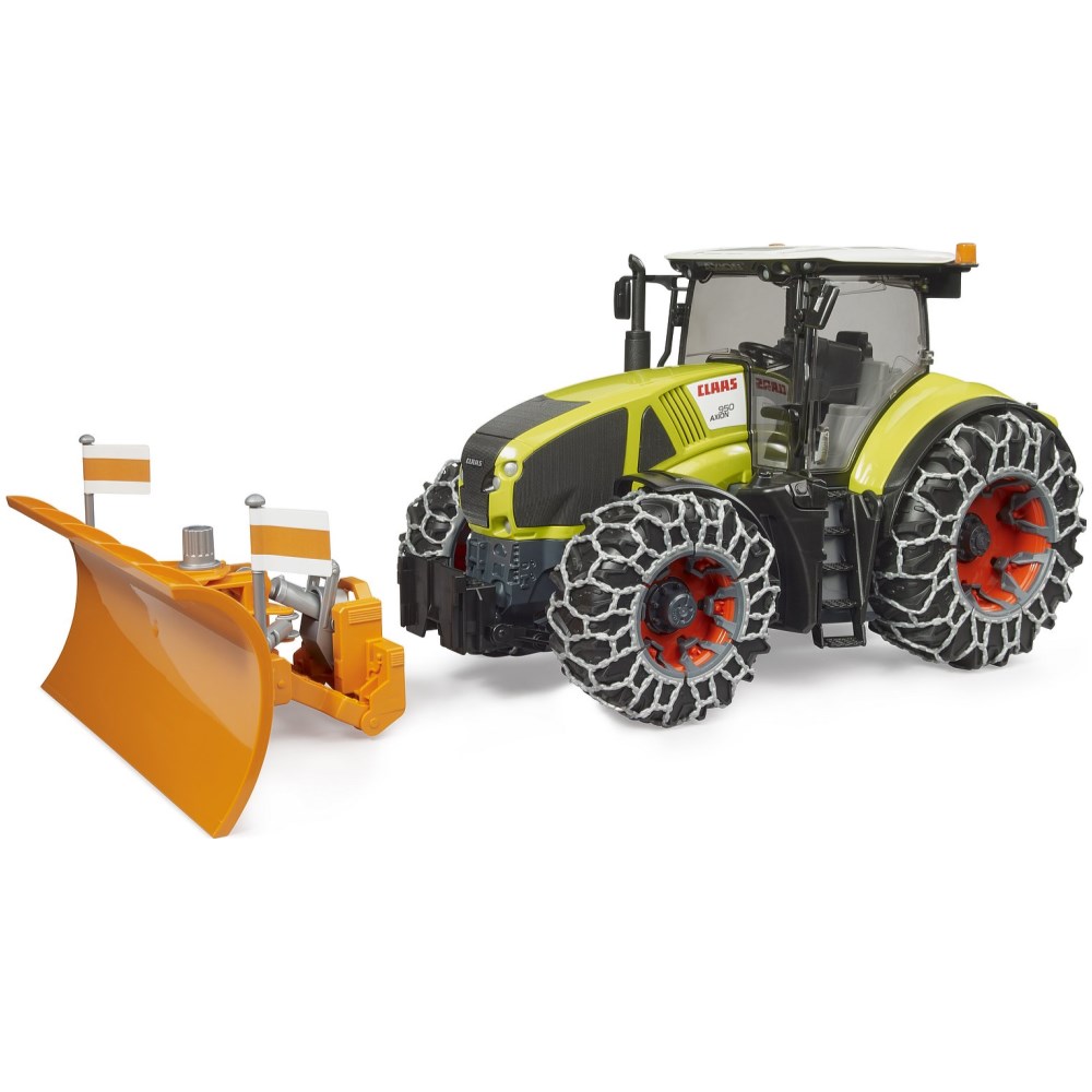 CLAAS Axion 950 Tractor with Snow Chains and Blade - Image 3