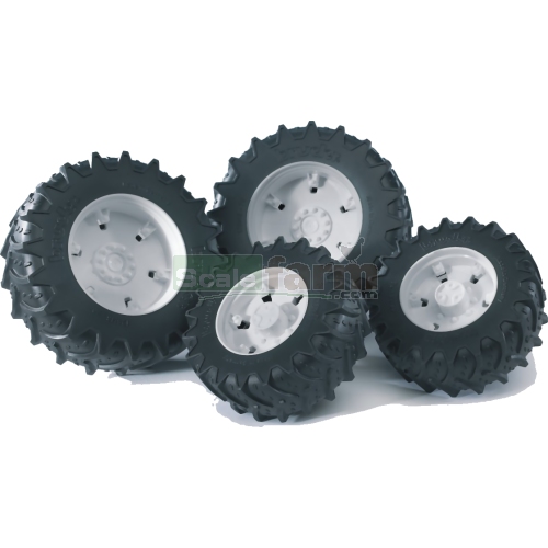 Twin Tyres With White Rims - 03000 Series