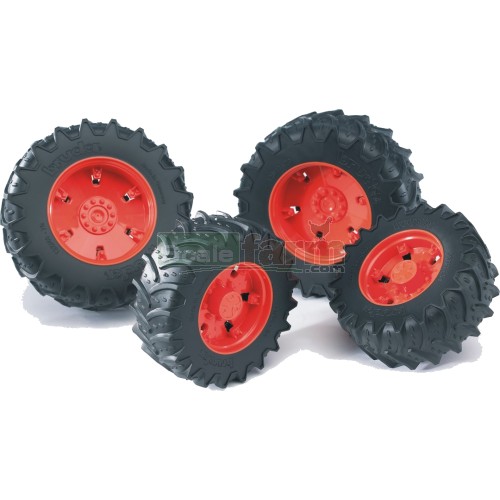 Twin Tyres With Orange Rims - 03000 Series