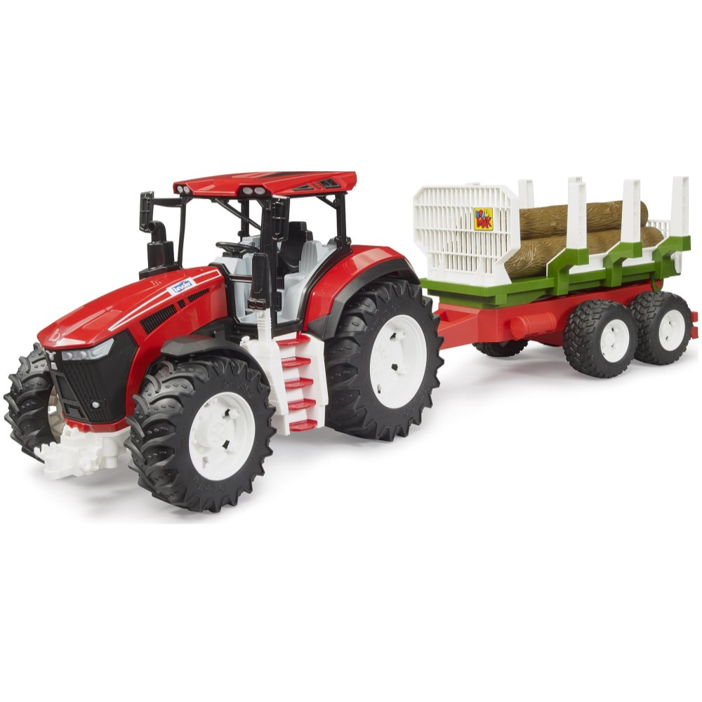 Roadmax Tractor with Forestry Trailer and 3 Trunks - Image 1