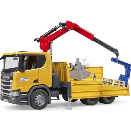 Scania Super 560R Construction Truck with Crane and Pallets