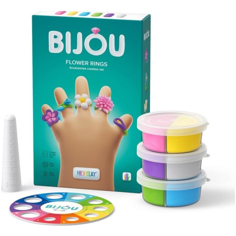 Hey Clay Bijou - Flower Rings - Image 1