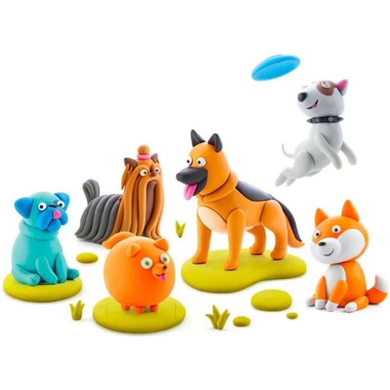 Hey Clay Dog Story - Large (6 Dogs)