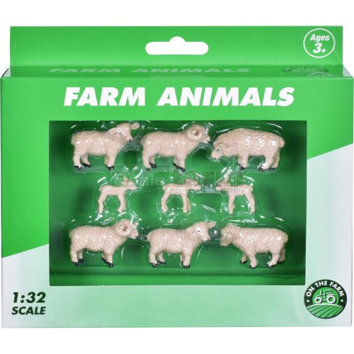 Farm Animals Sheep and Lambs (Pack of 9)