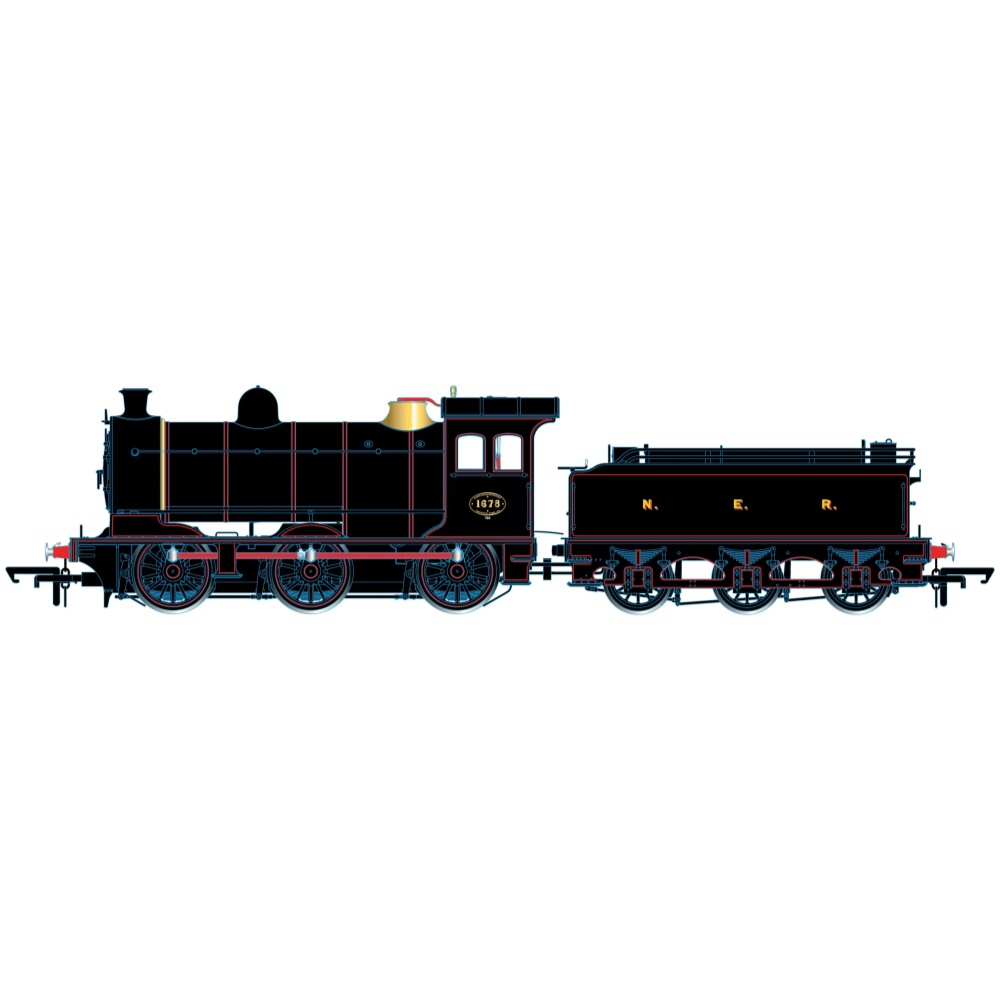 LNER 0-6-0 Class J26 Locomotive NER P2 Lined Black 1678 - Image 2