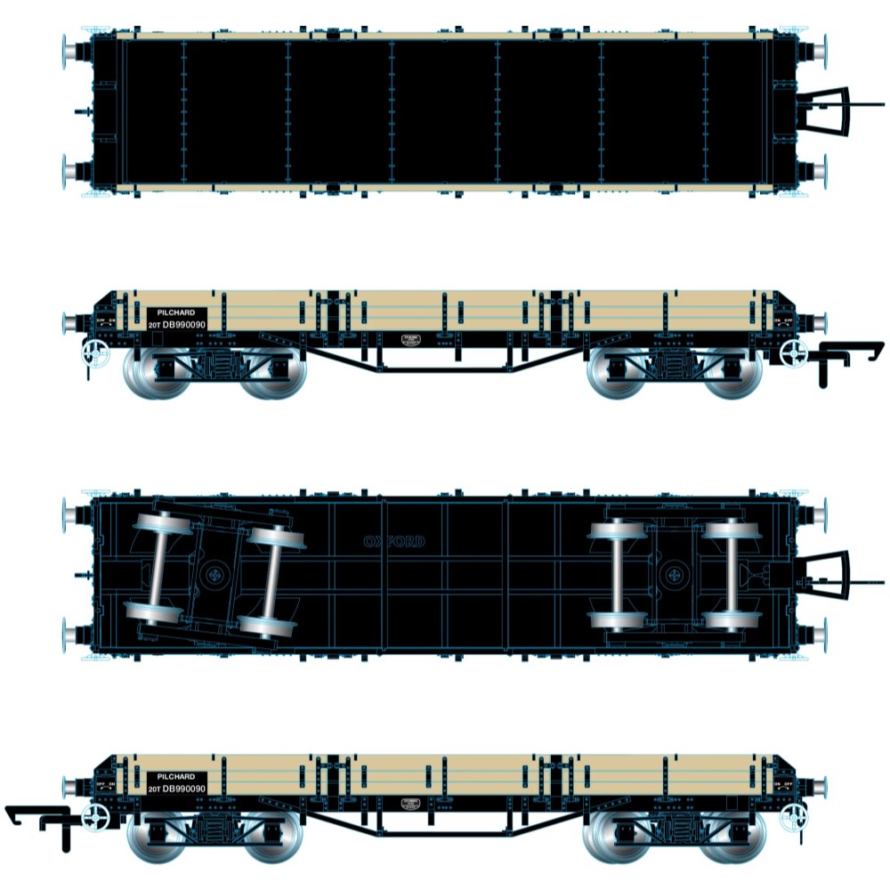 Pilchard Wagon DB990090 - BR Unpainted Wood - Image 2