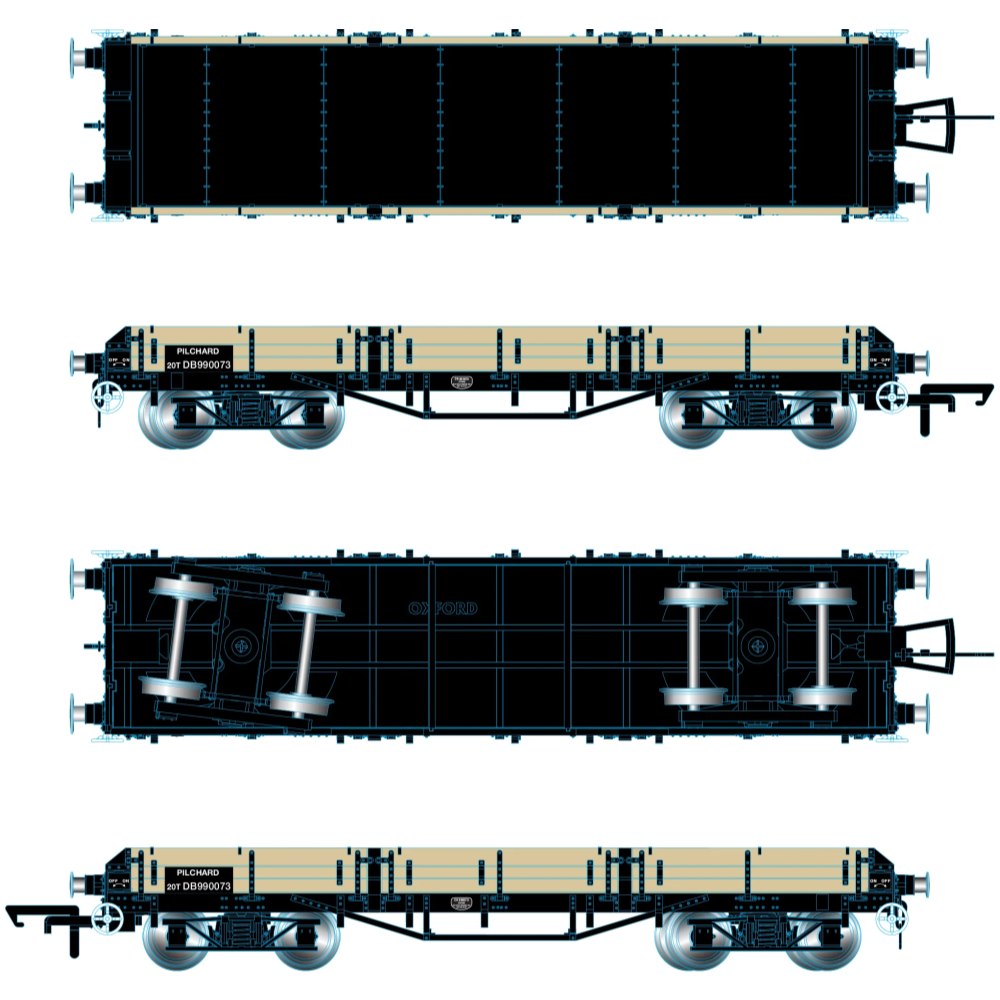 Pilchard Wagon DB990073 - BR Unpainted Wood - Image 2
