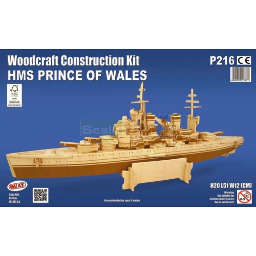 HMS Prince of Wales Woodcraft Construction Kit