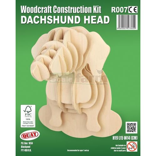 Dachshund Head Woodcraft Construction Kit