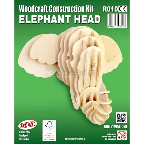 Elephant Head Woodcraft Construction Kit