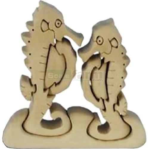Double Seahorse Wooden Puzzle