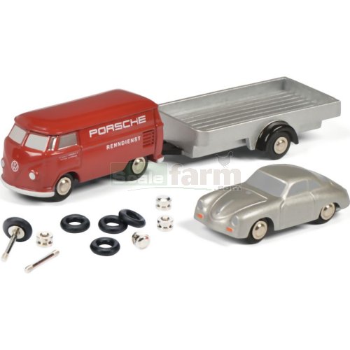 VW T1 with Trailer and Porsche 356 Construction kit